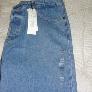Calvin Klein Mens Slim Fit Blue Denim Jeans Size 38 x 30 Not $89.50